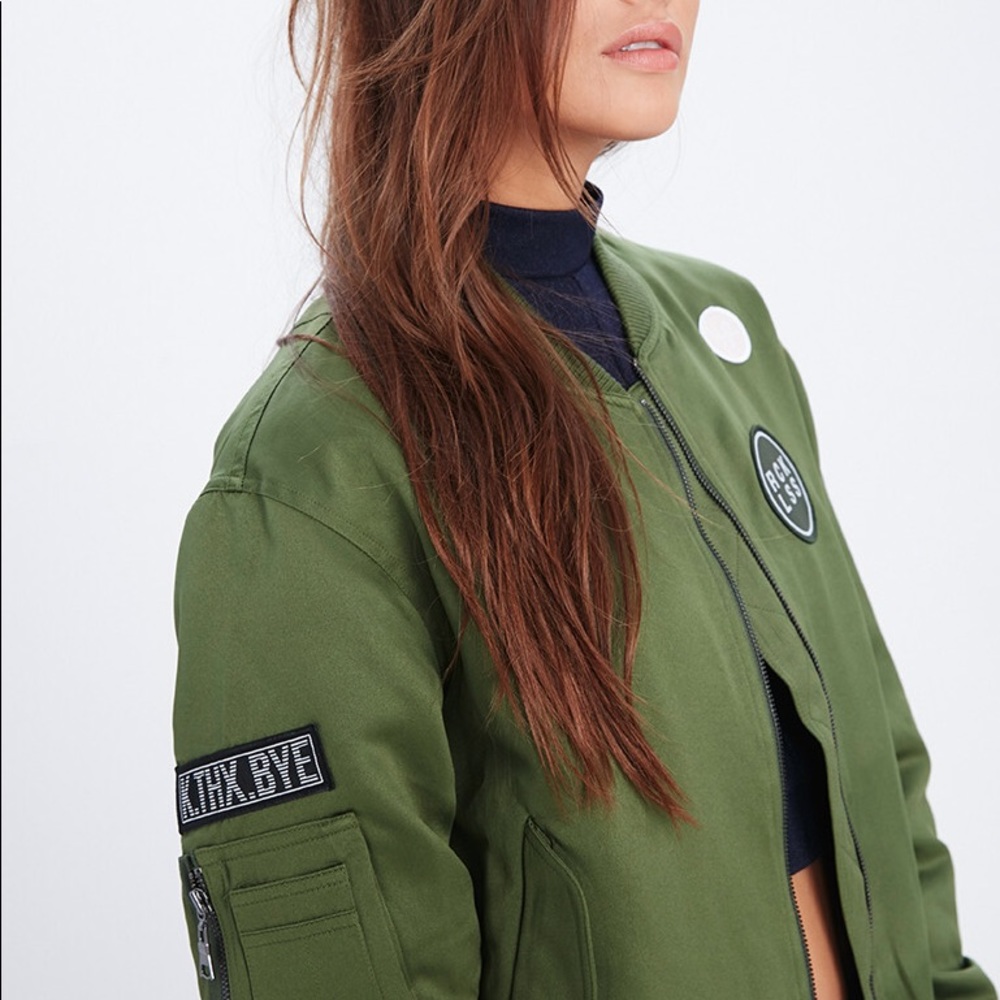 Green bomber jacket